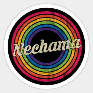 Nechama - Retro Rainbow Faded-Style Sticker